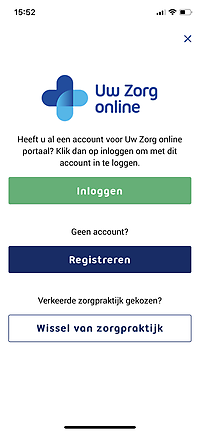 Inloggen Meander Uw Zorg online app