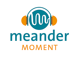 Meanderlogo met koptelefoon